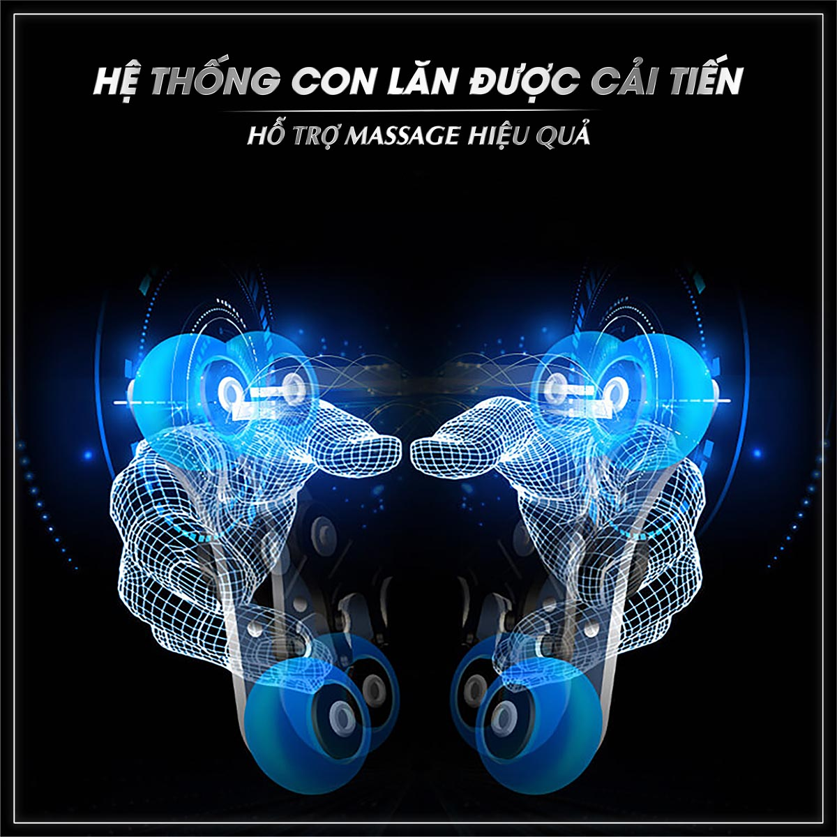 7 tiêu chuẩn quan trọng để lựa chọn ghế massage chất lượng 2 Con lăn massage đa chiều