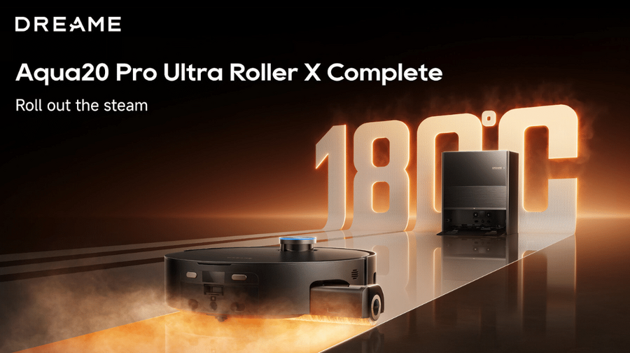 Dreame Aqua20 Pro: Robot hút bụi kết hợp phun hơi nóng và con lăn làm sạch sâu